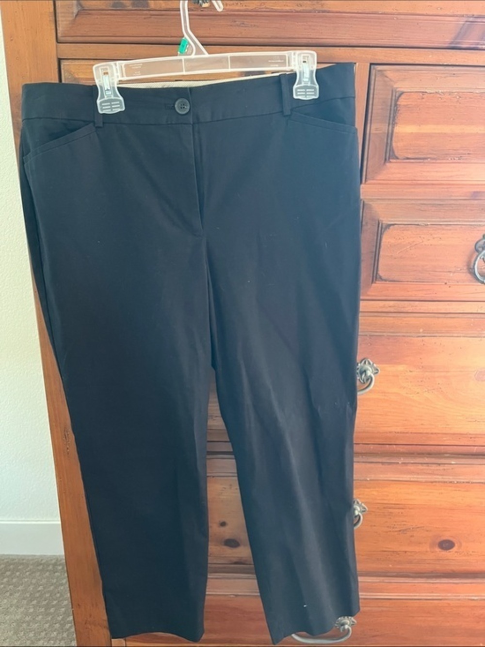 Talbots Black Cropped Ankle Pants Size 12 NWOT